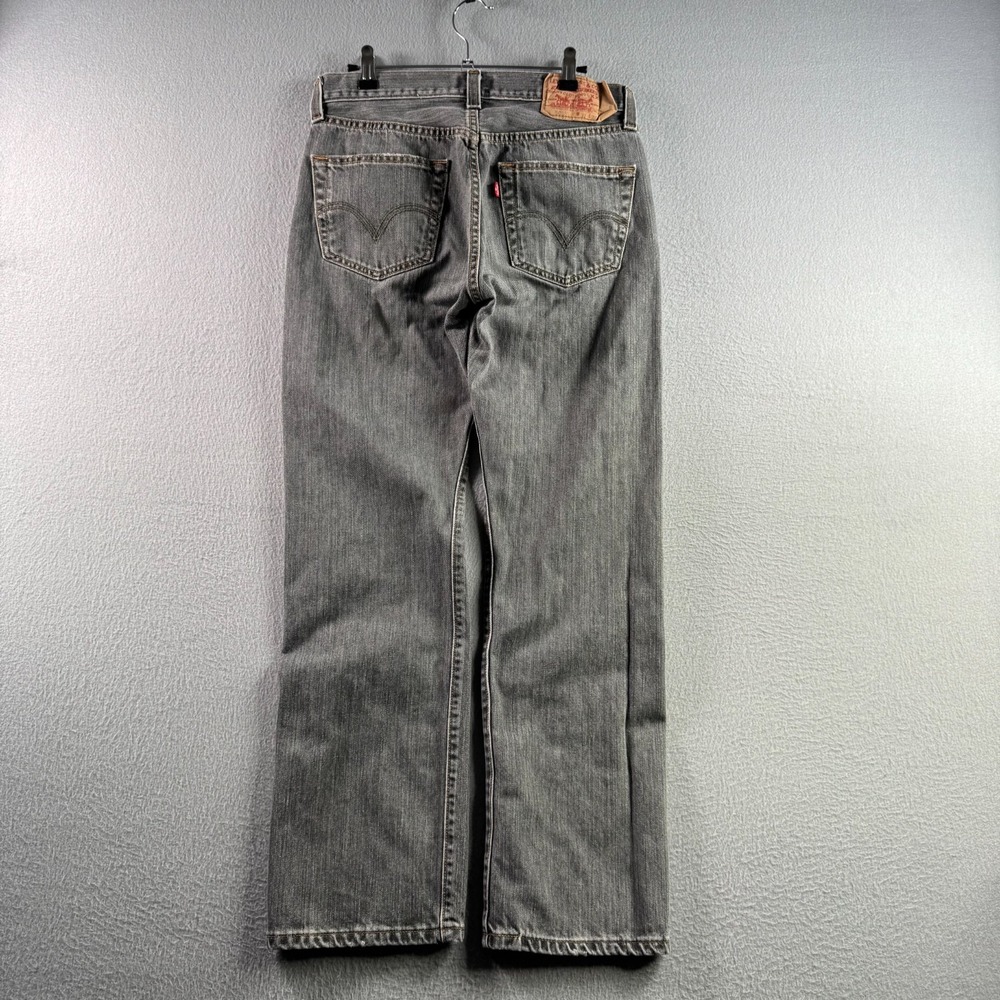 Levis Jeans Mens 31x30 (Fits 30x29) Gray 501 Straight Button Fly Y2K 2008